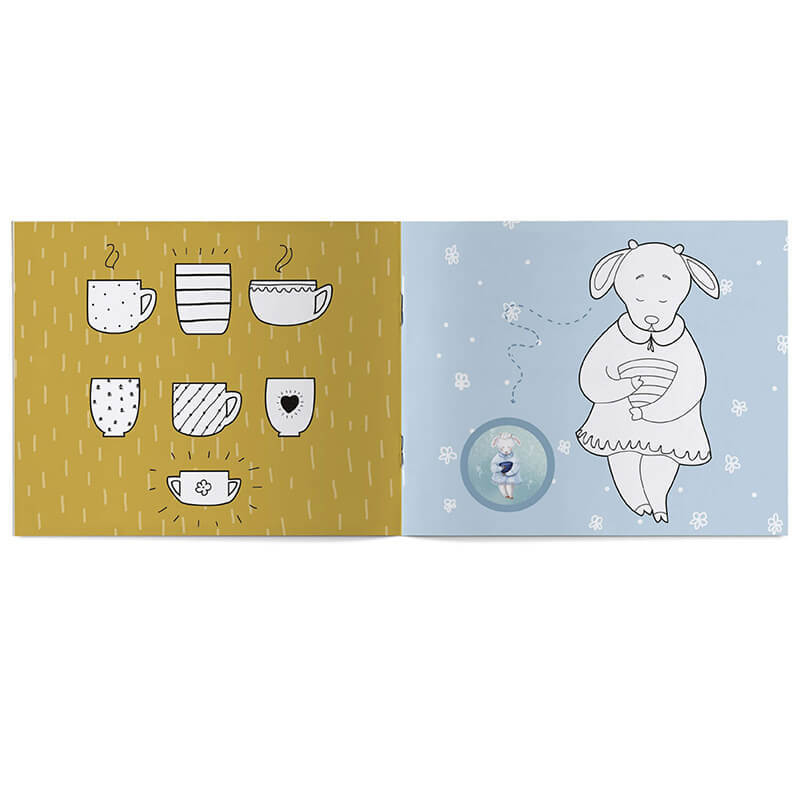 Раскраска с заданиями «Волк и семеро козлят»